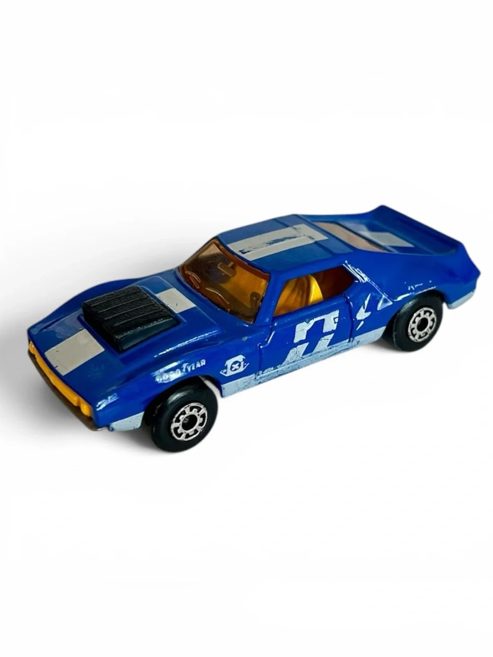 Matchbox Lesney no.9 AMX Javelin Superfast blue /white Goodyear 1972